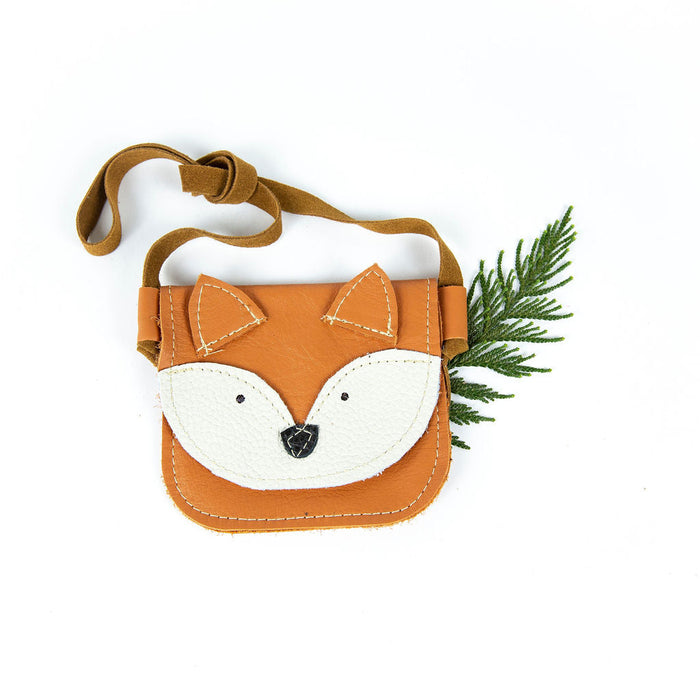 Papaya Fox Critter Leather Purse