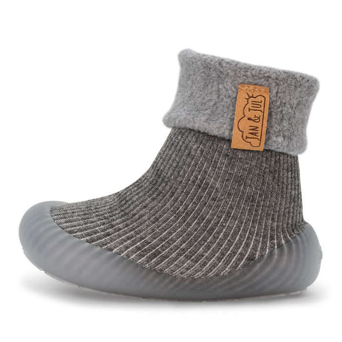 Dark Grey Cozy Sock Shoes