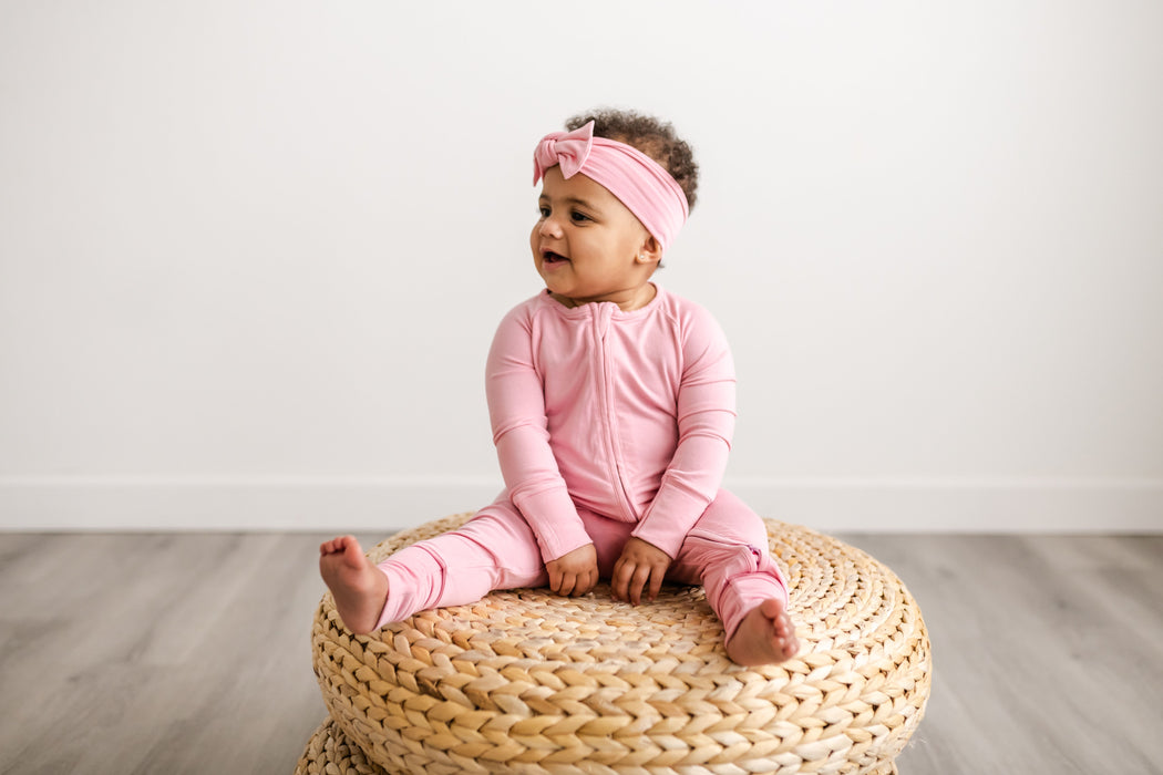 Bubblegum Pink Bamboo Convertible Romper/Sleeper