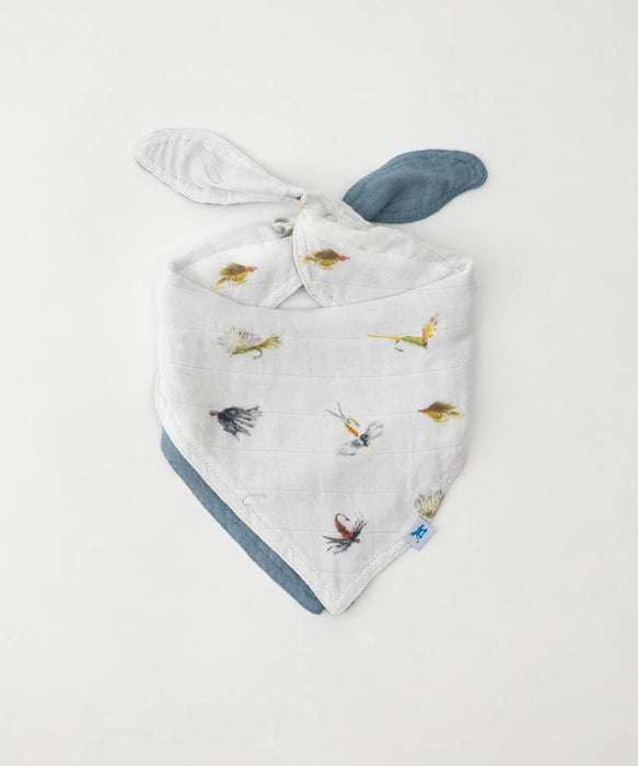 Gone Fishing Deluxe Muslin Reversible Bandana Bib