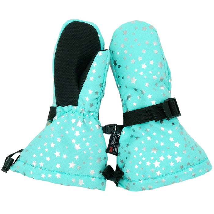 Mint Stars Cozy-Dry Waterproof Mittens | Jan & Jul