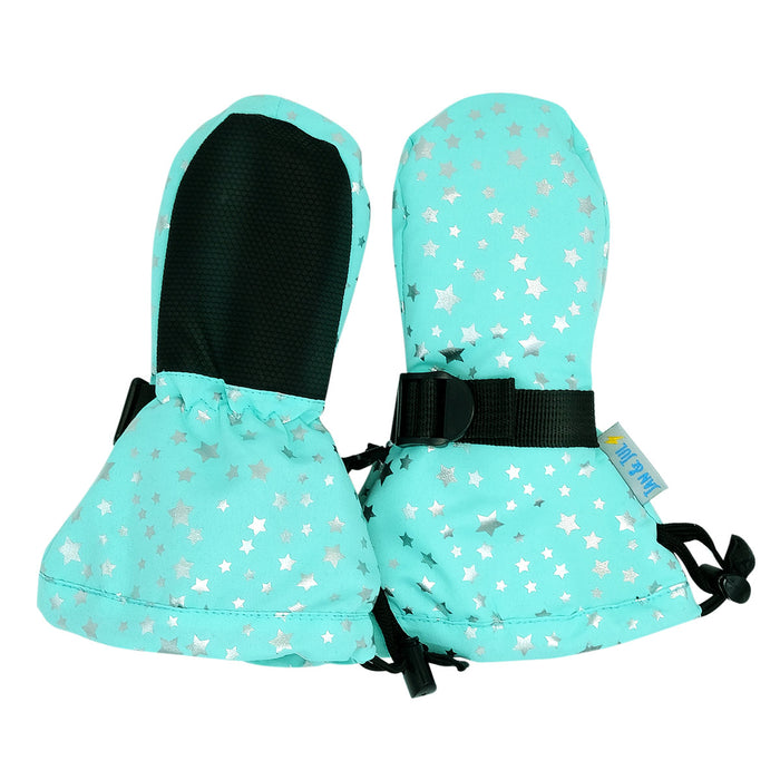 Mint Stars Cozy-Dry Waterproof Mittens | Jan & Jul