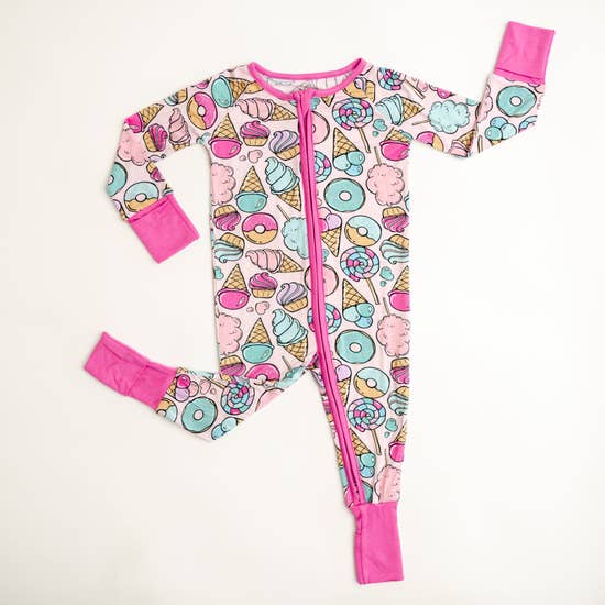 Pink Sweet Treats Convertible Romper/Sleeper