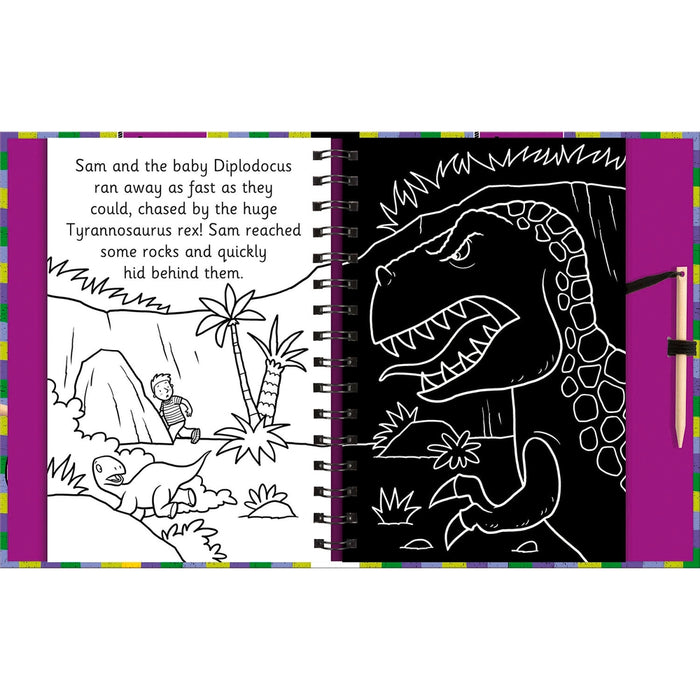 Scratch and Draw: Dinosaurs