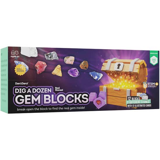 Dig a Dozen Gem Blocks | Dan&Darci