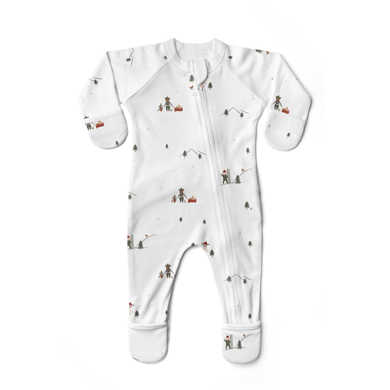 Winter Woodlands Bamboo Organic Cotton Convertible Pajamas