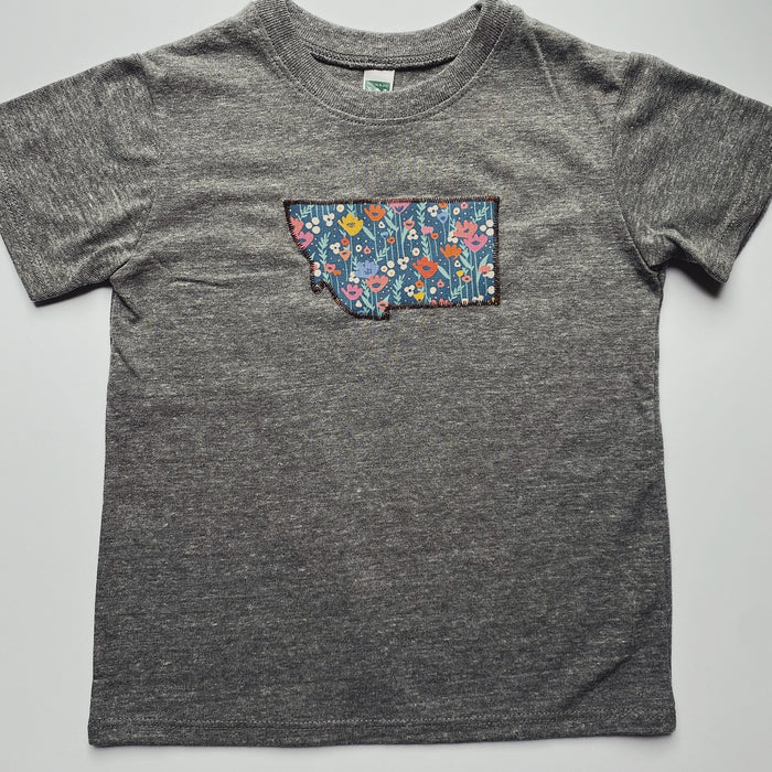 Gray Meadow Flowers Tee