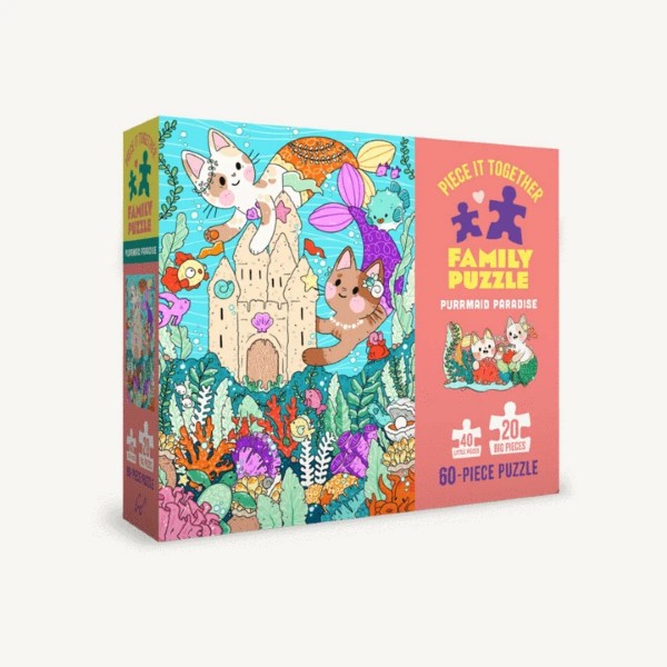 Piece It Together Family Puzzle: Purrmaid Paradise | Chronicle Books