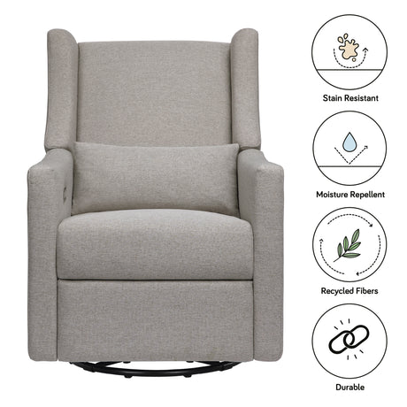 Kiwi Electronic Recliner and Swivel Glider in Eco-Performance Fabric with USB port | Water Repellent & Stain Resistant