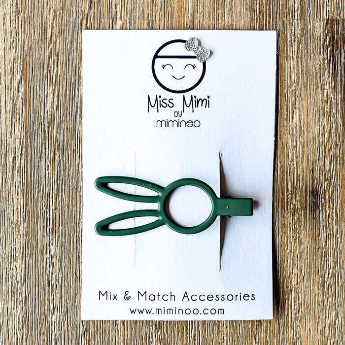 Forest Green Bunny Rabbit Hair Clip | Miss Mimi by Miminoo