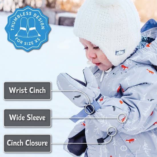 Mint Stars Cozy-Dry Waterproof Mittens | Jan & Jul