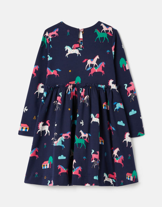 Navy Ponies Hampton Long Sleeve Jersey Dress