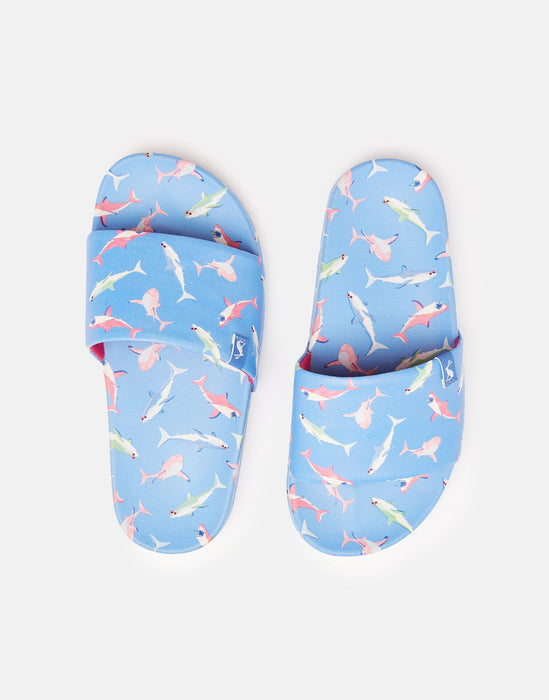 Blue Sharks Junior Poolside Shoes | Joules