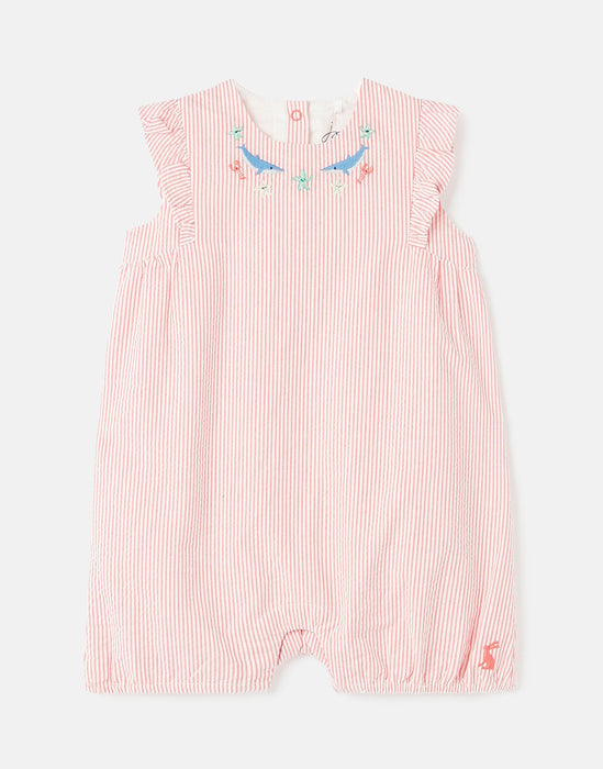 Lily Pink Stripe Woven Romper