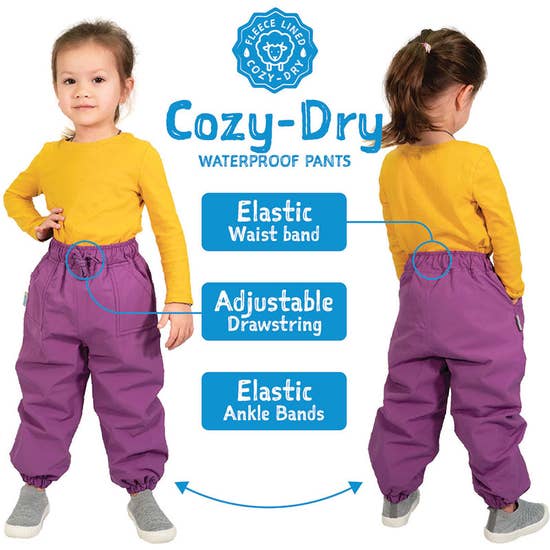 Jan & Jul Cozy-Dry Kids Boys Girls Rain & Snow Pants (Fleece Lined