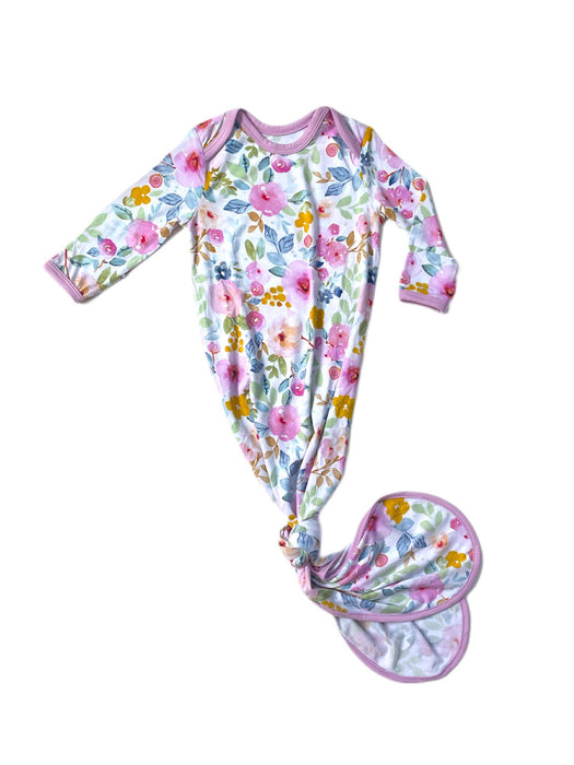 Bella Blooms Bamboo Infant Knotted Gown | Little Sleepies