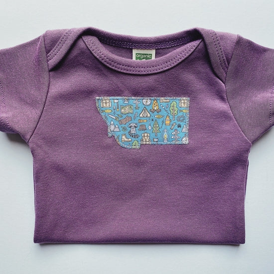 Camp Purple Montana Baby Bodysuit