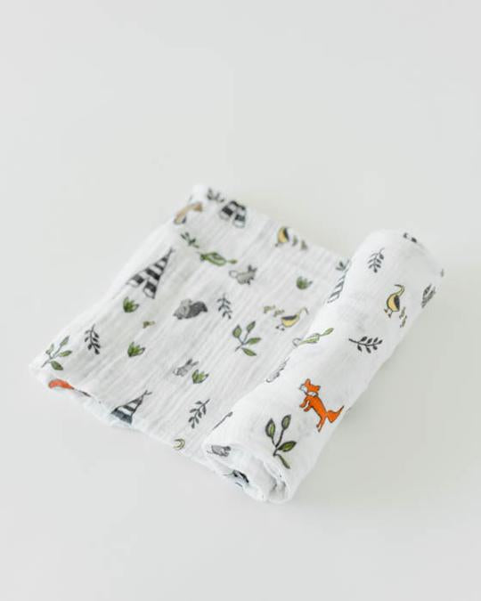 Forest Friends Cotton Swaddle Blanket