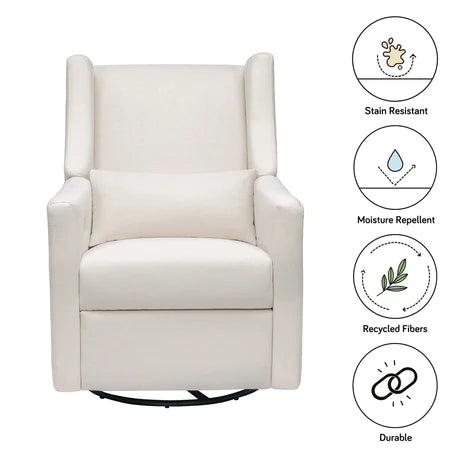 Kiwi Electronic Recliner and Swivel Glider in Eco-Performance Fabric with USB port | Water Repellent & Stain Resistant