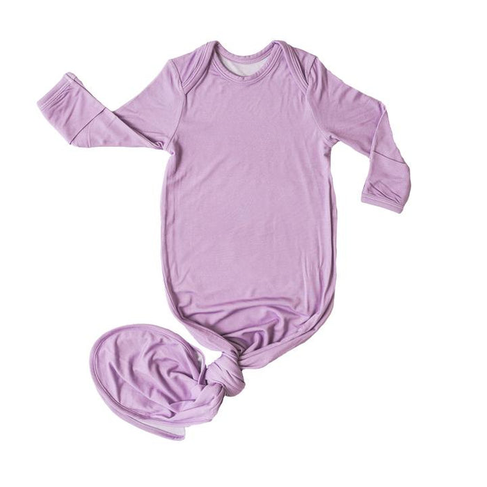 Wisteria Bamboo Infant Knotted Gown | Little Sleepies