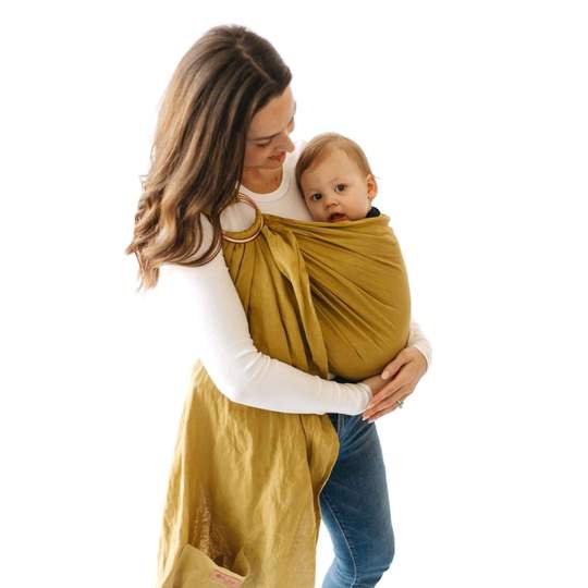 Banyan with Rose Gold Rings Ring Sling | Kyte BABY