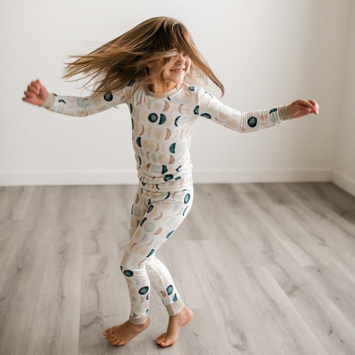 Luna Neutral Two-Piece Bamboo Pajama Set | Little Sleepies