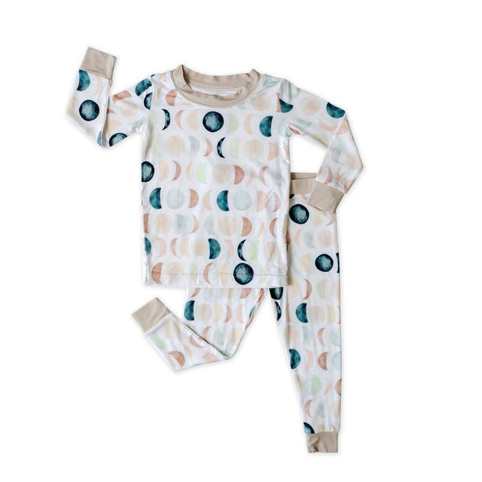 Luna Neutral Two-Piece Bamboo Pajama Set | Little Sleepies