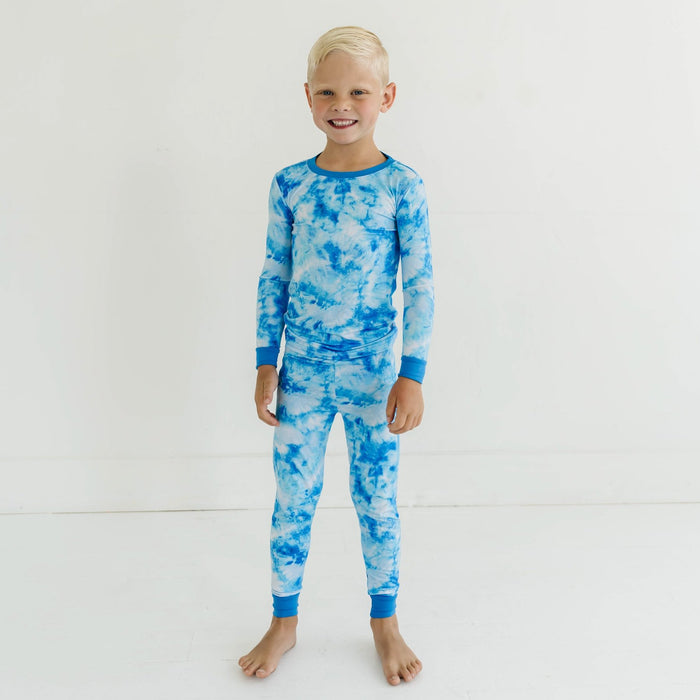 Milky Way Tie Dye Two-Piece Bamboo Pajama Set