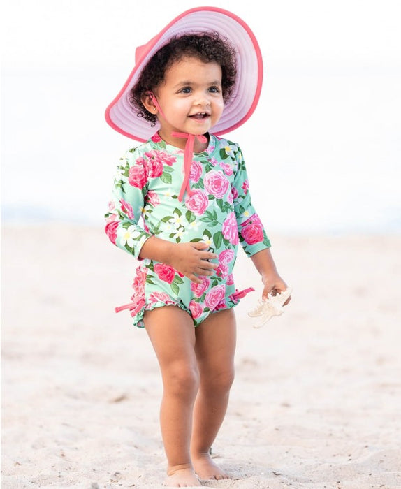 Rosy Sweetheart One Piece Rash Guard