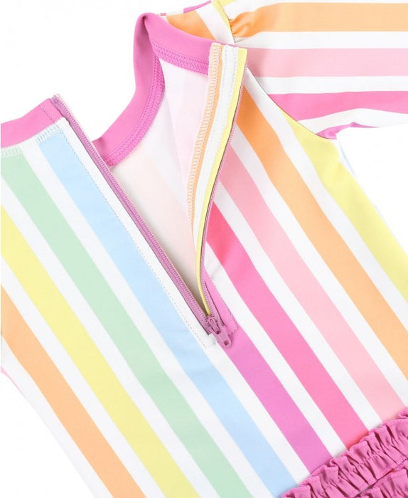 Rainbow Dream Stripe One Piece Rash Guard