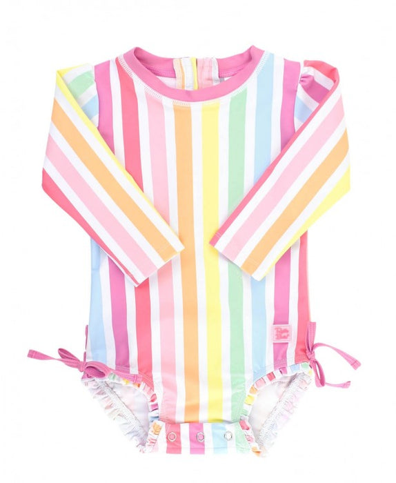 Rainbow Dream Stripe One Piece Rash Guard