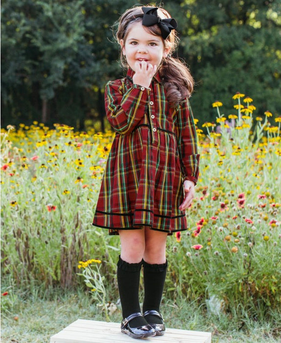 Remington Plaid Babydoll Dress | Ruffle Butts