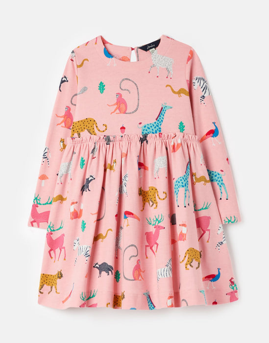 Pink Animals Hampton Long Sleeve Jersey Dress