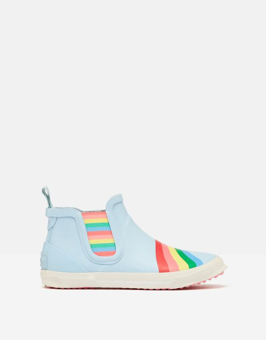 Blue Rainbow Short Rain Boots