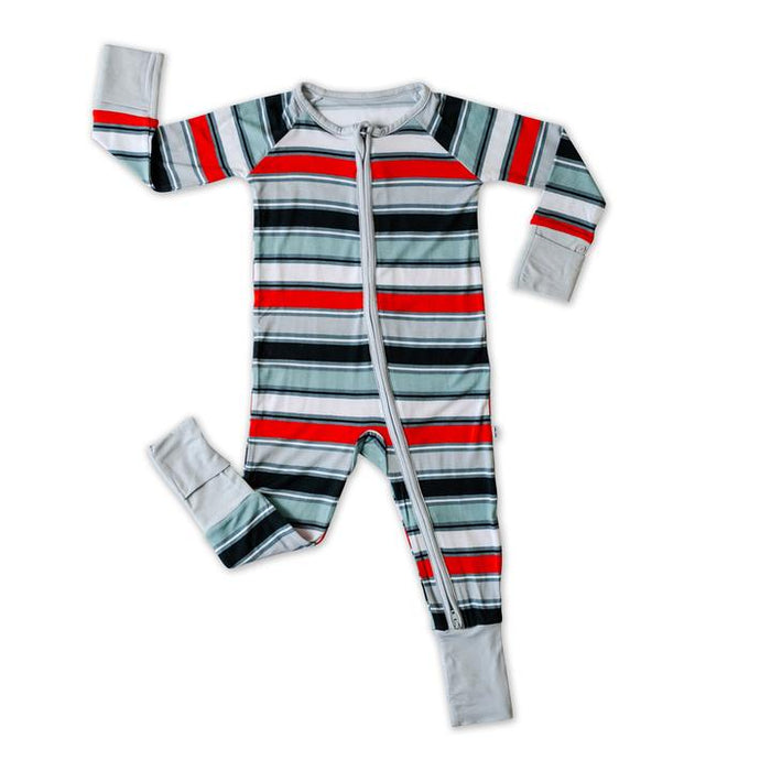 Winter Stripe Convertible Romper/Sleeper | Little Sleepies